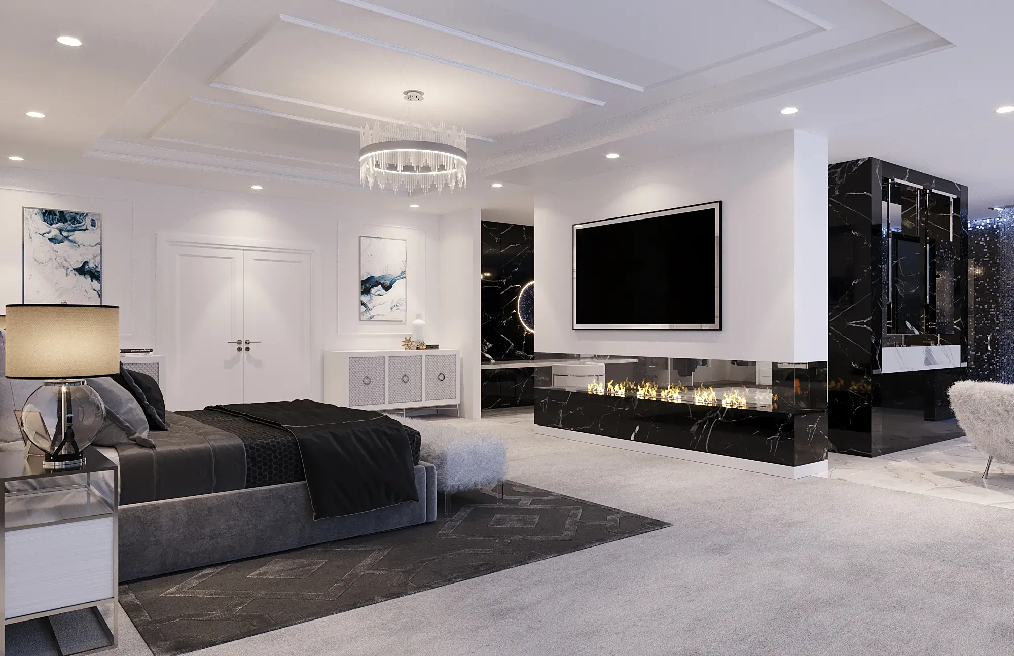 Luxury Hotel Suite – Interior Visualization, USA