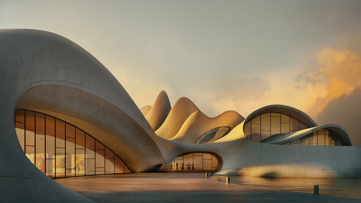 art museum concept 3d visualization