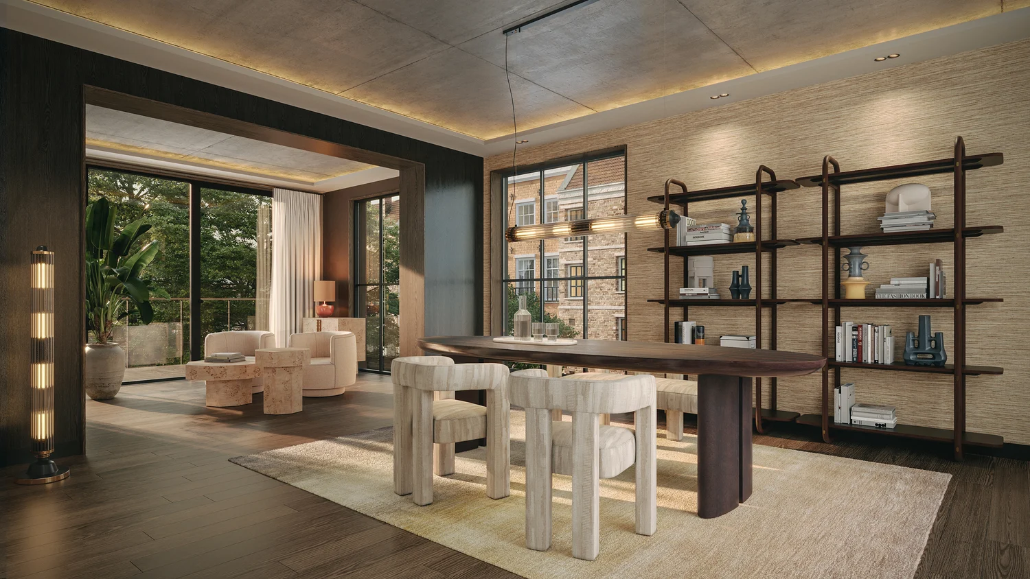 apartment renders of living room 