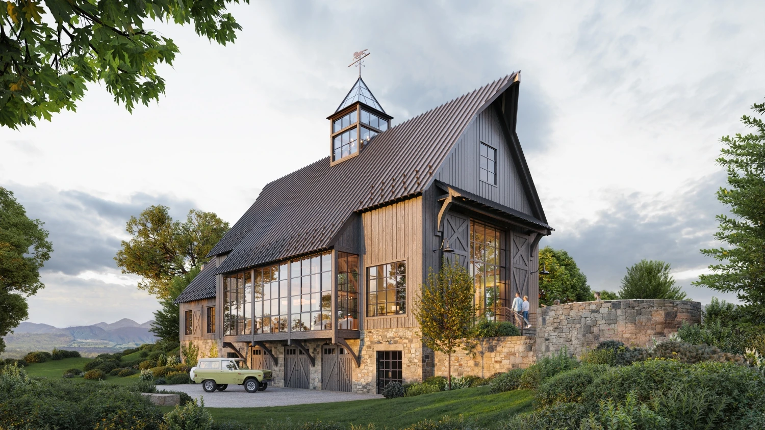 Guest barn exterior view