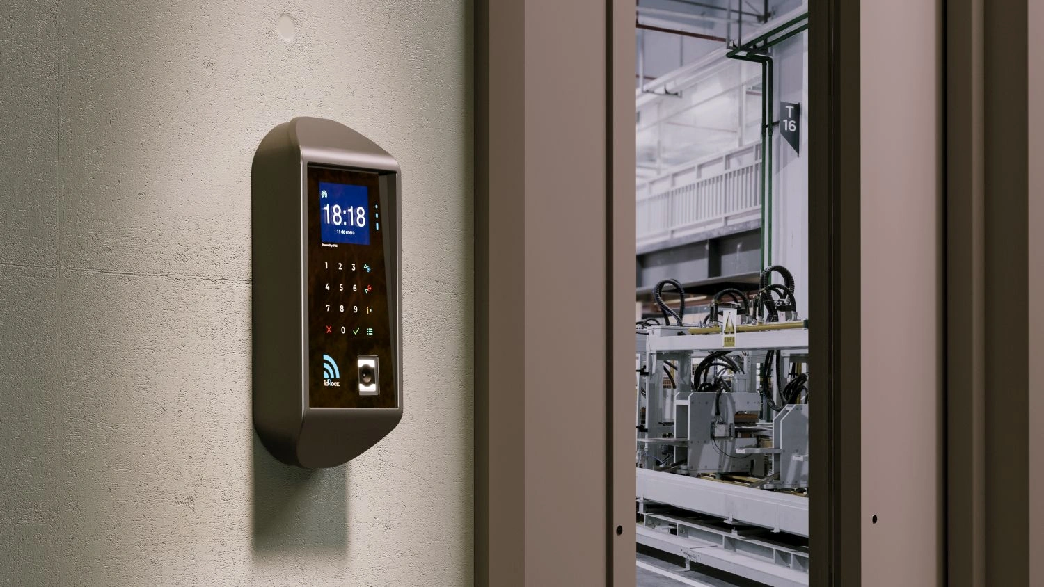 industrial render of electronic access controller