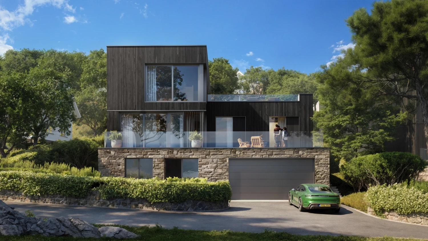 architectural renders of residential building