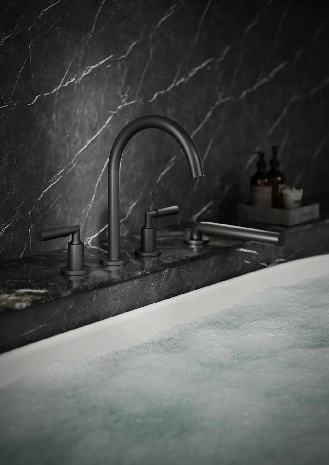 Photorealistic 3D Rendering Highlighting Bathroom Plumbing Fixtures