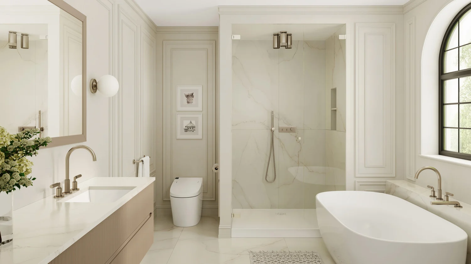 High-Quality 3D Visualization of Bathroom Interior