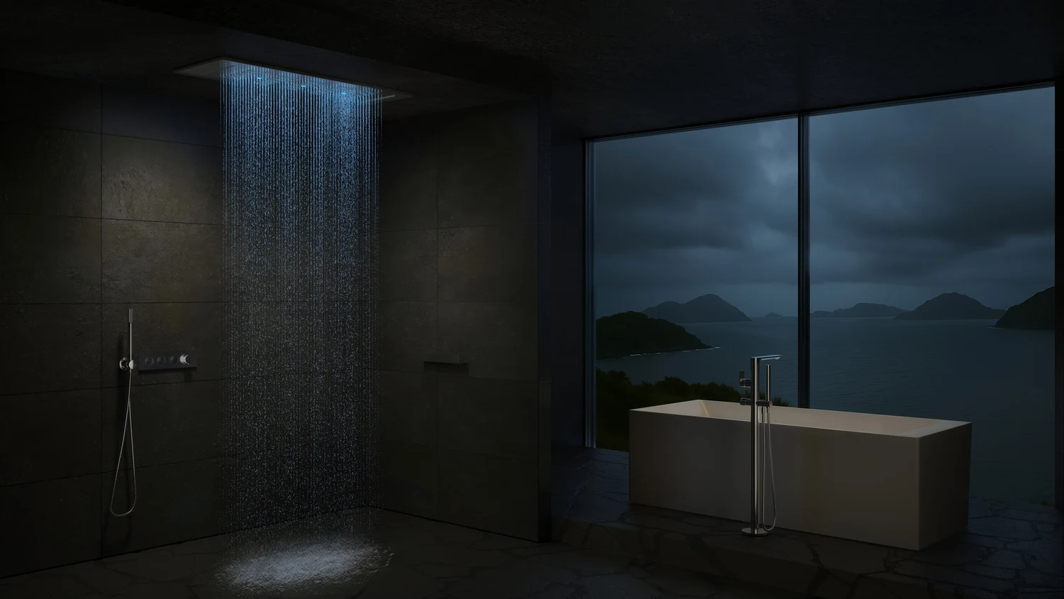 Detailed 3D Interior Visualization of a Bathroom