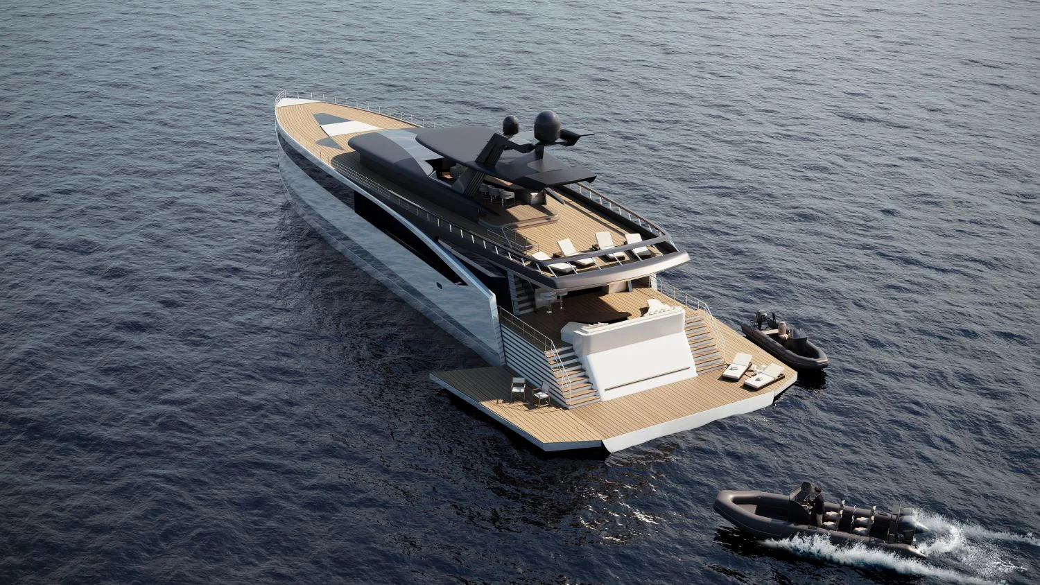 marketing cgi for a luxury yacht