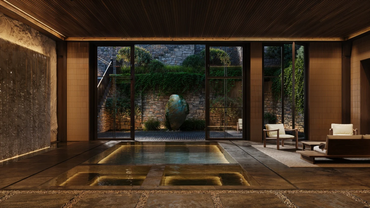 pool rendering for a spa