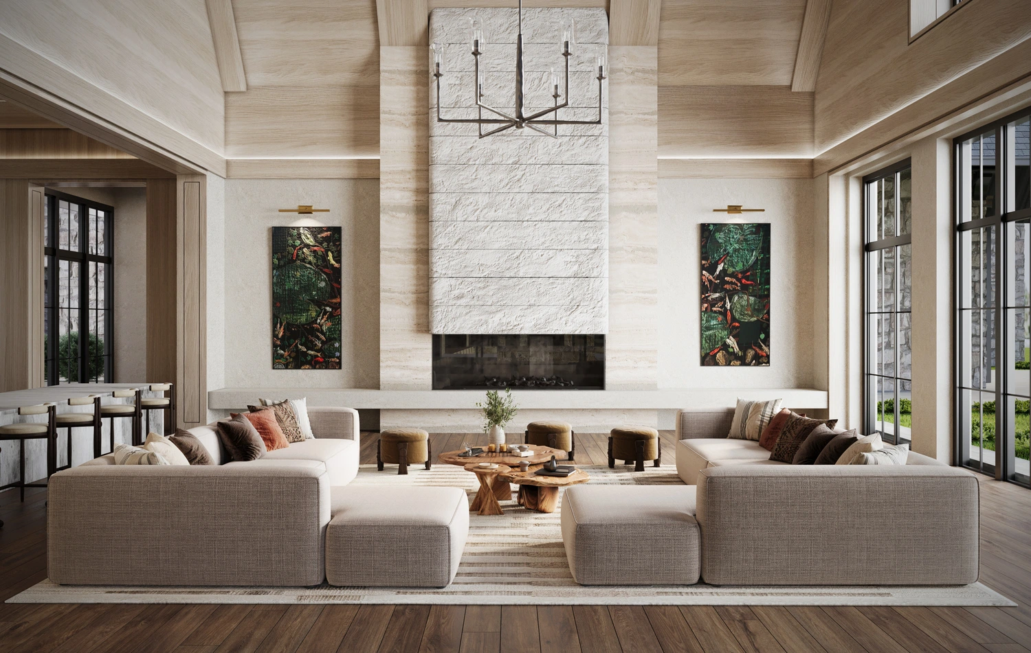 3D Rendering of a Living Room: Real Examples by PIXREADY