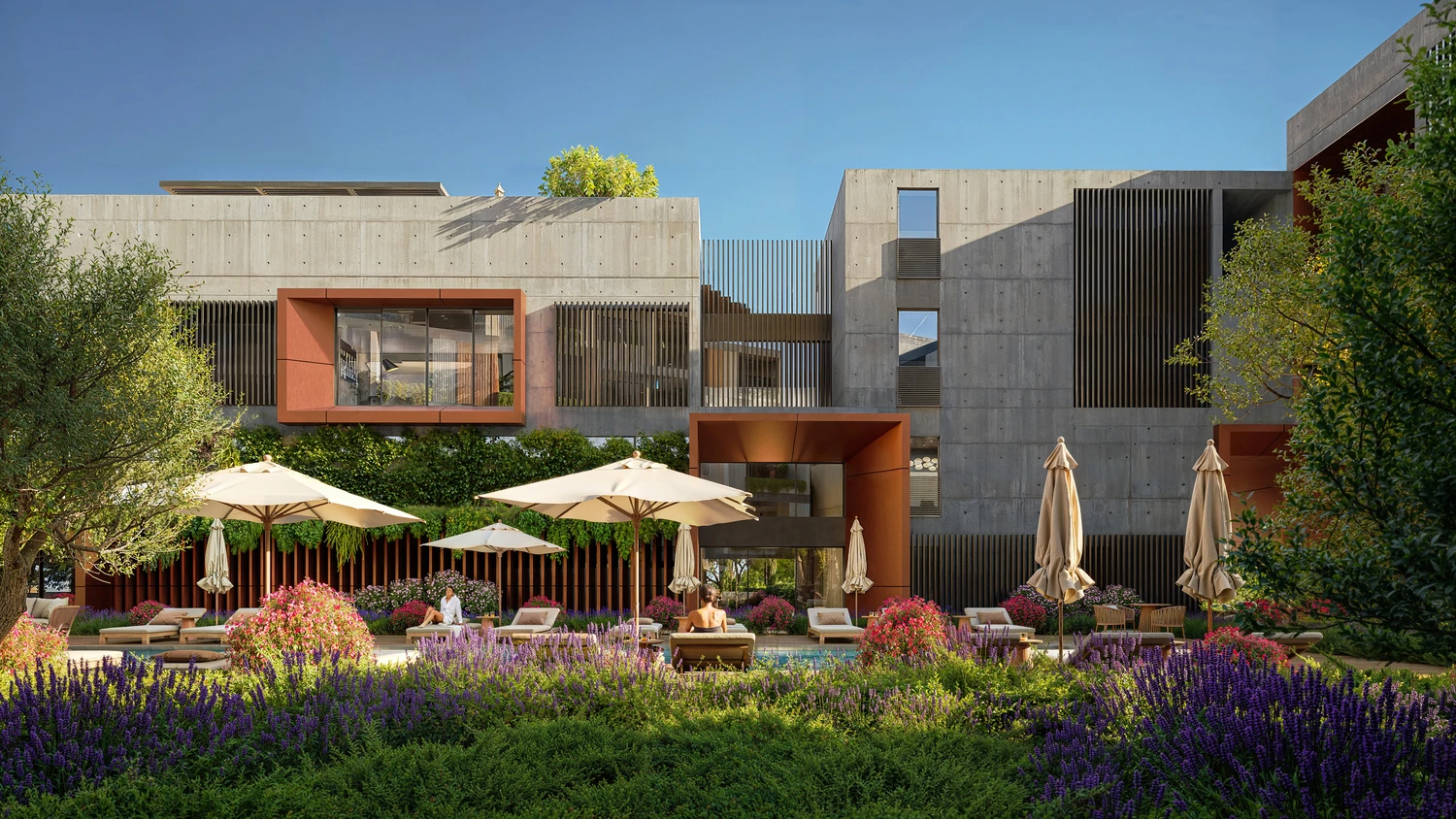 luxury complex 3D rendering