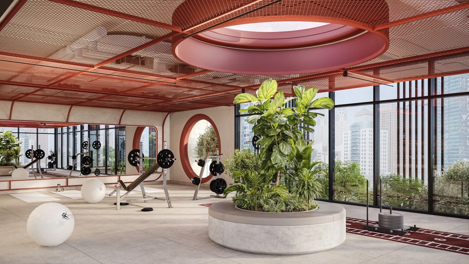 Fitness Gym 3d visualization