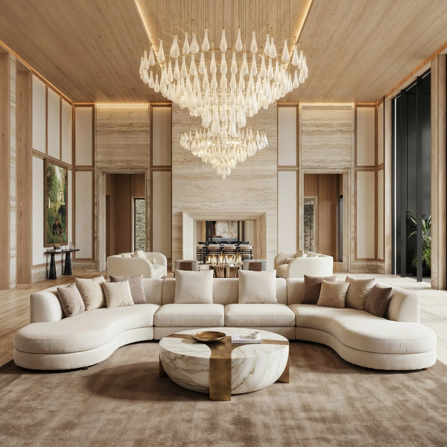 Cozy interior in Pantone 2025 colors