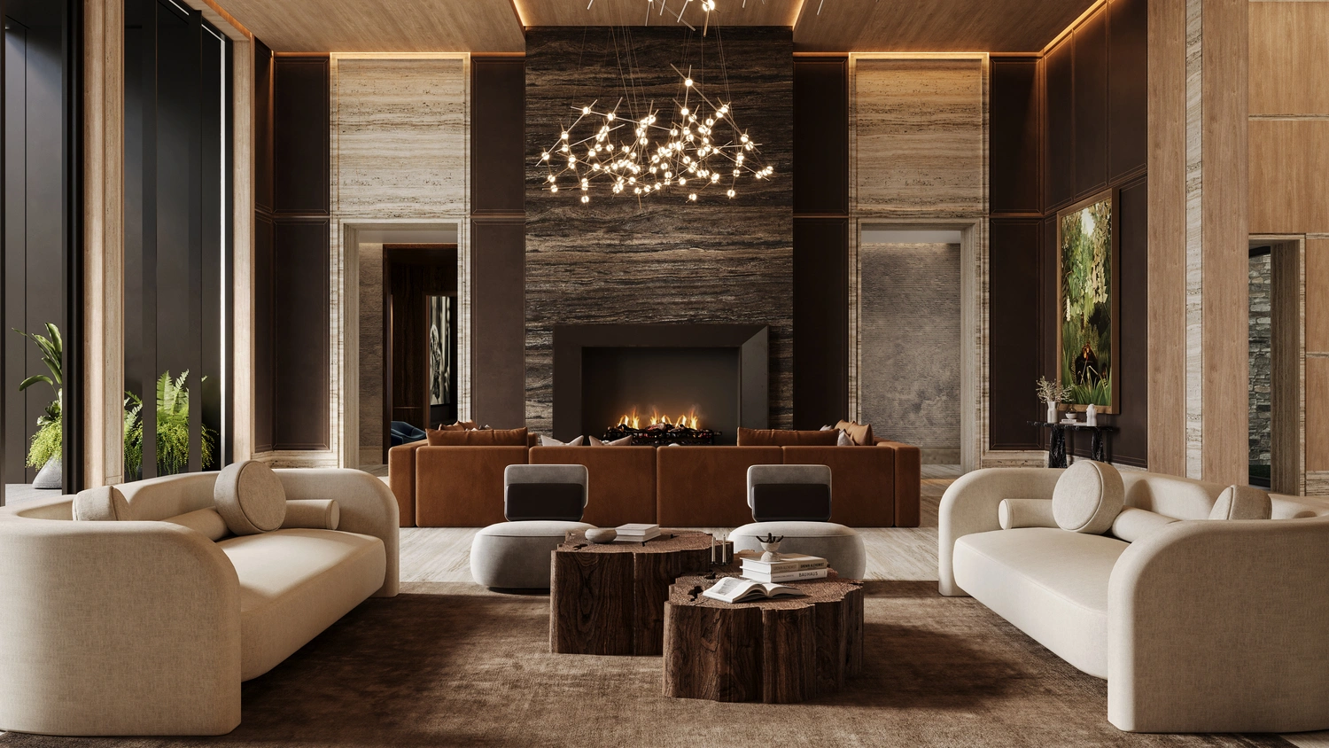 realistic interior of a living room