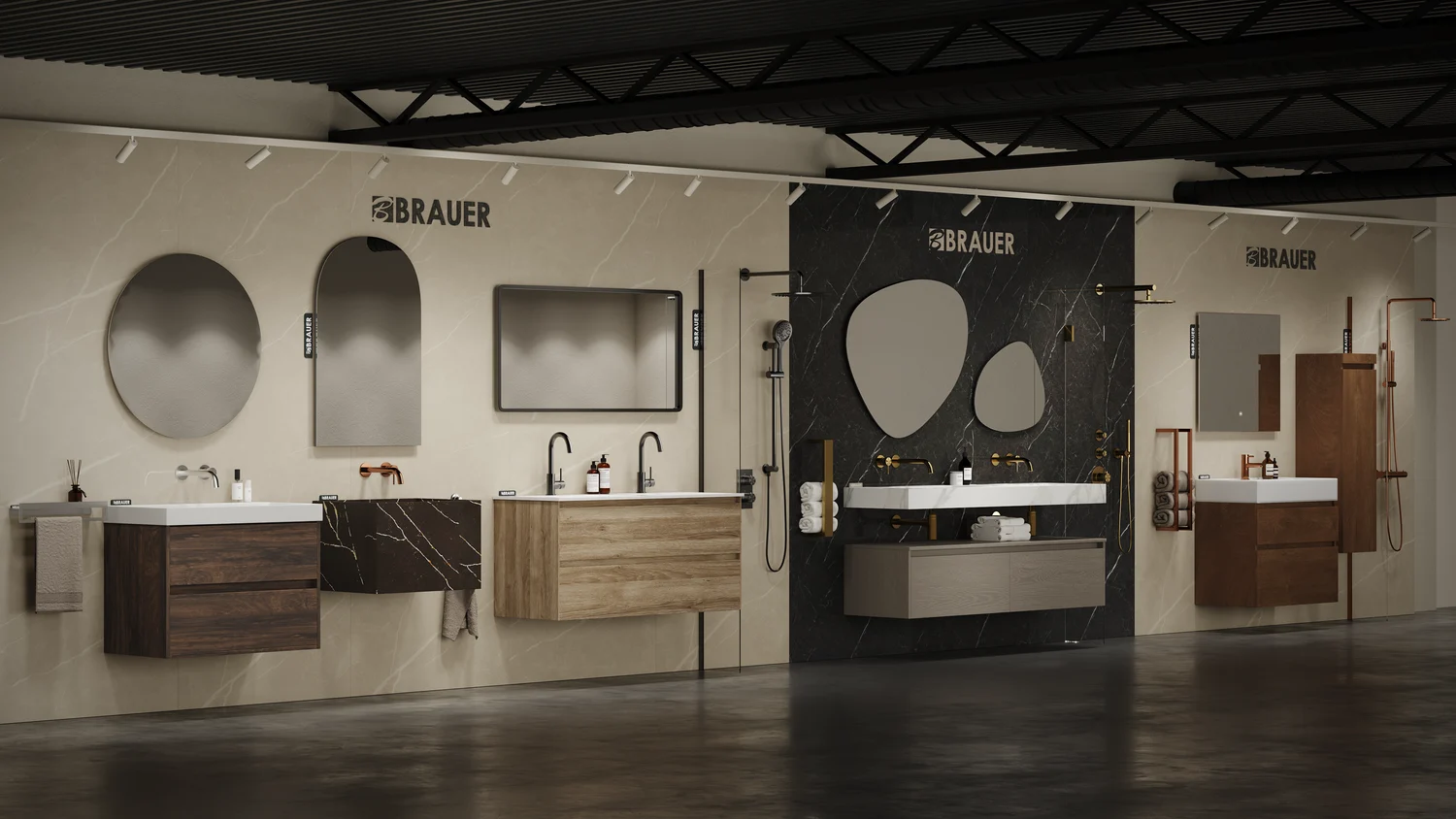 Bathroom fixtures showroom visualization