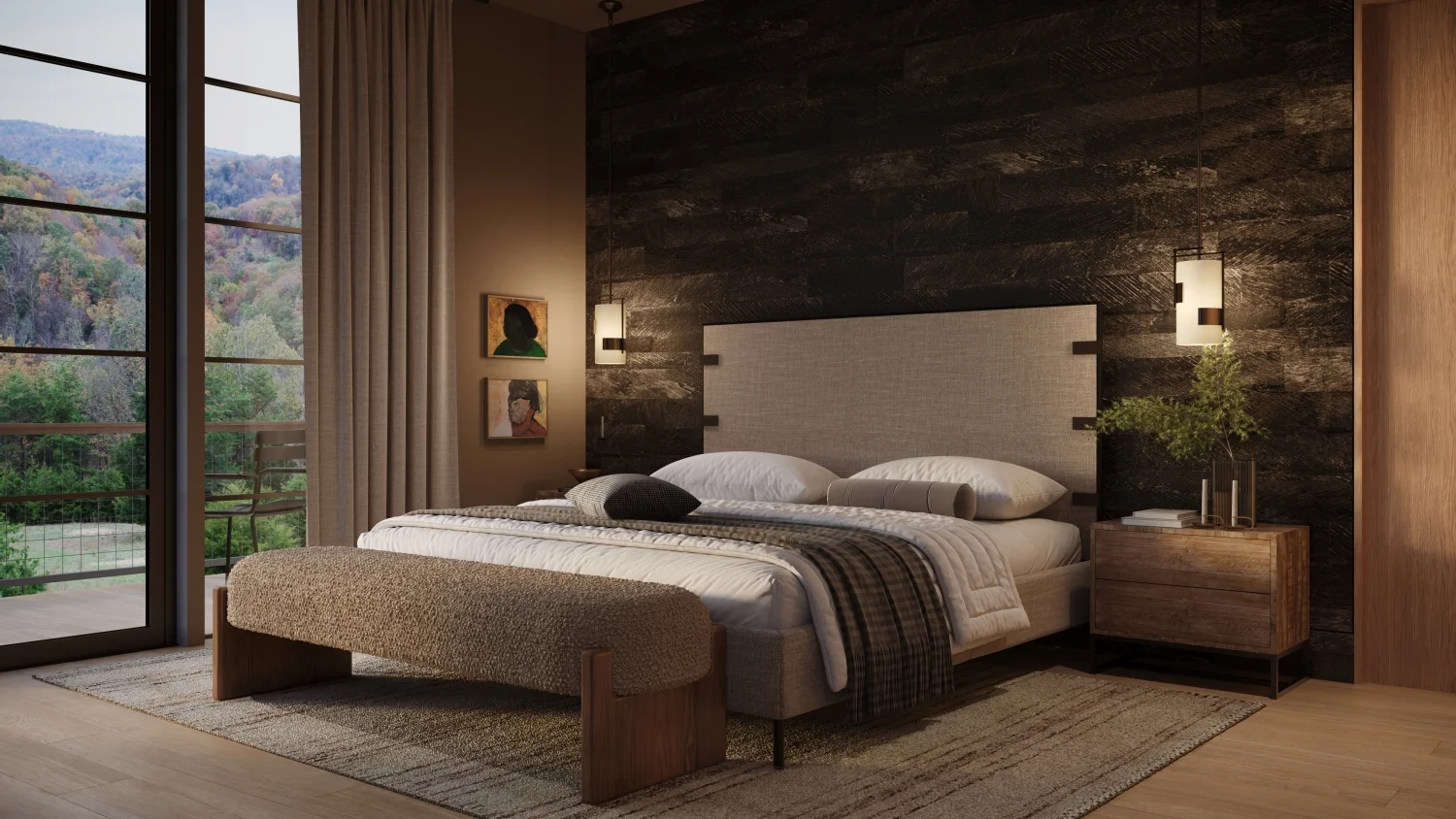 bedroom interior visualization