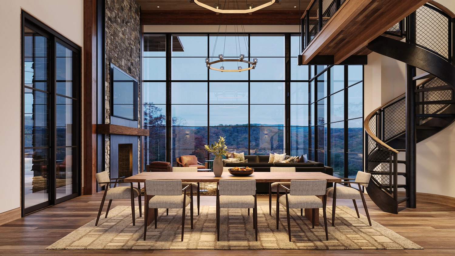 ai interior rendering for the living room