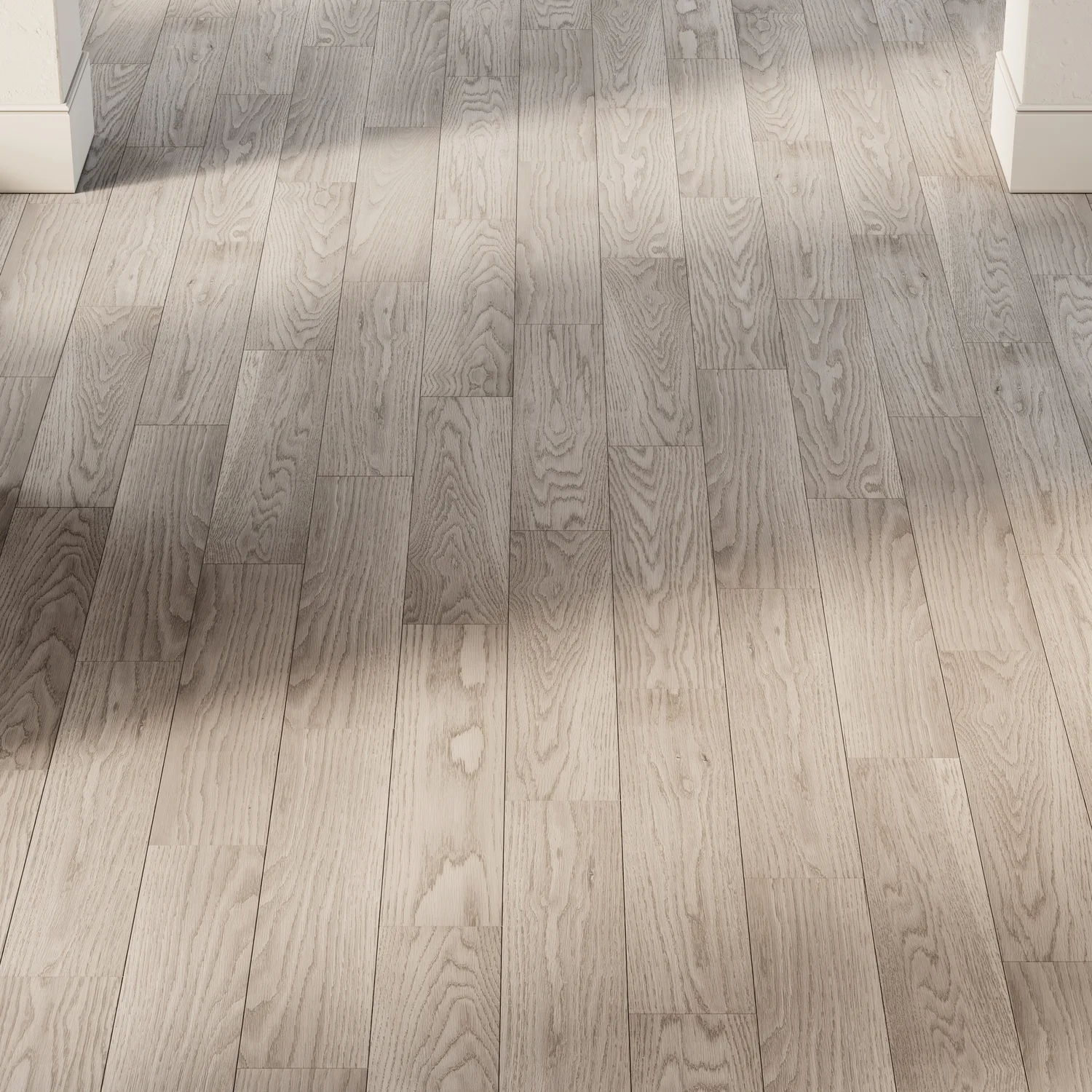 luxury hardwood floor 3D rendering