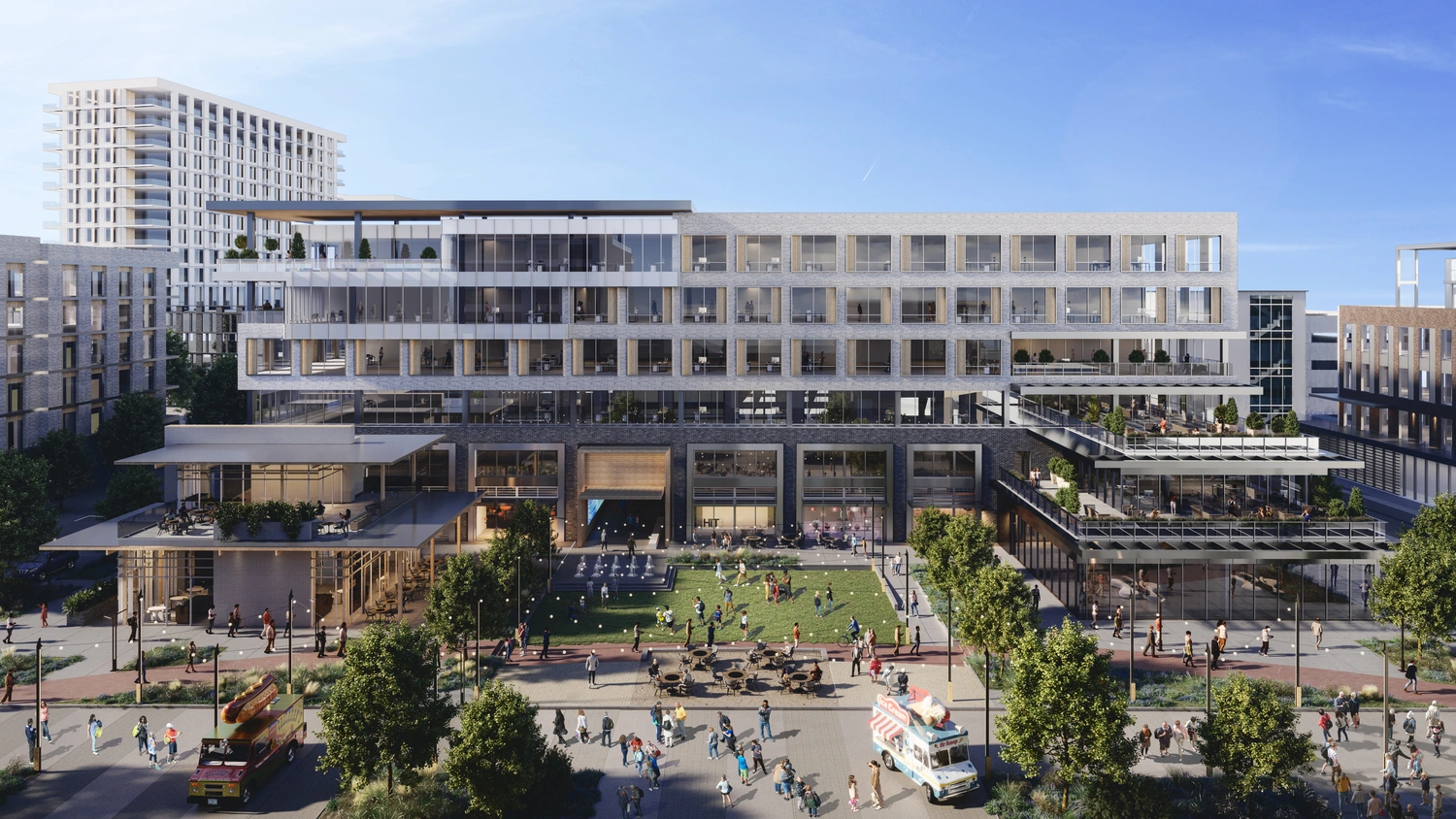 urban design rendering for commercial center