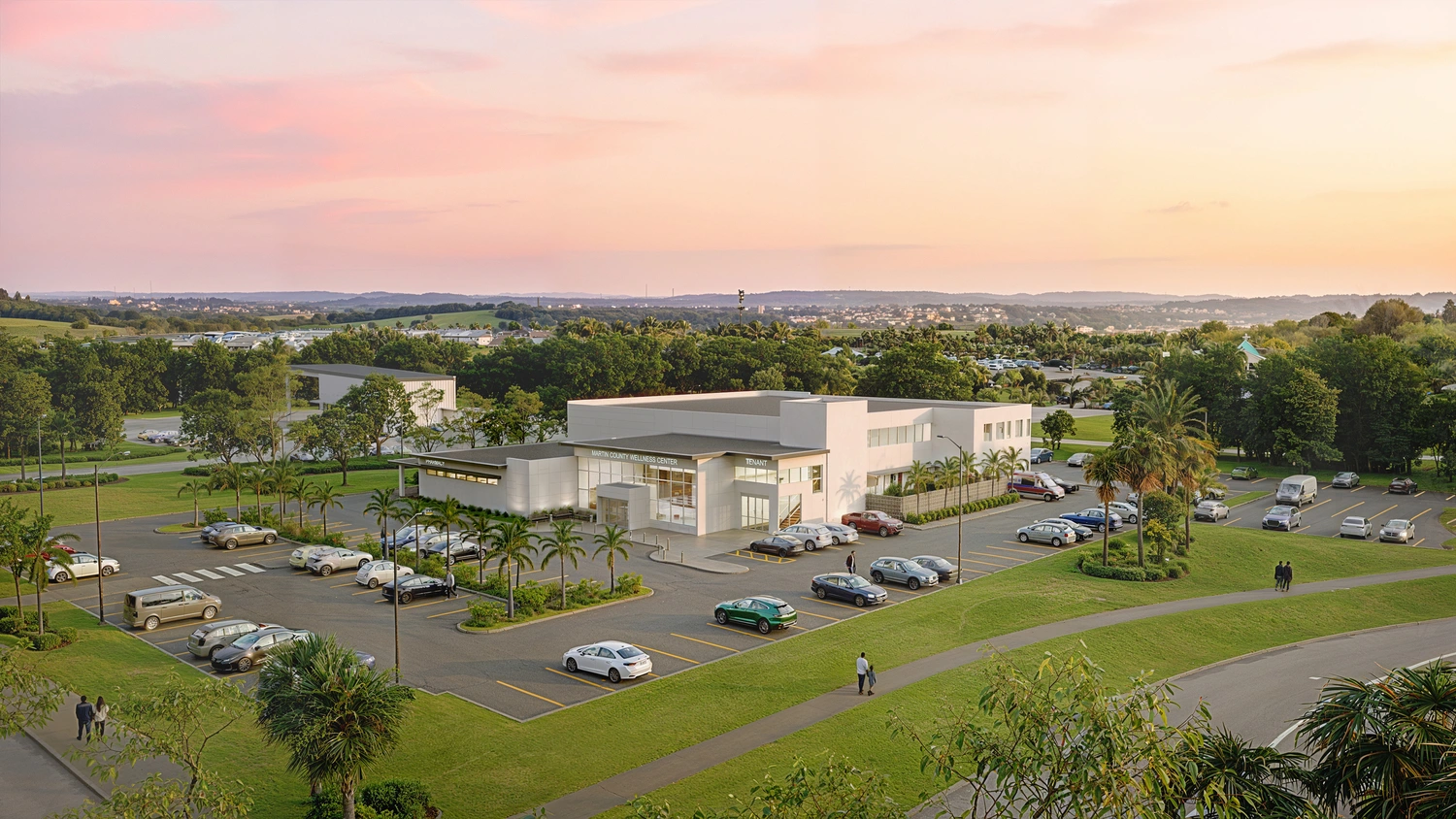 urban design render for spa center