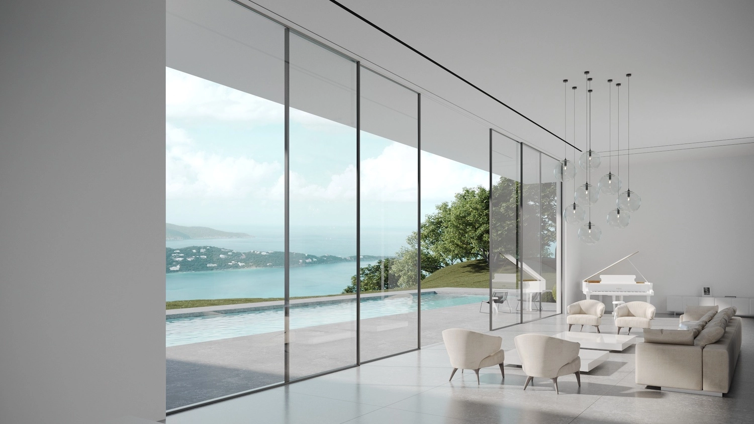 window render in the living room