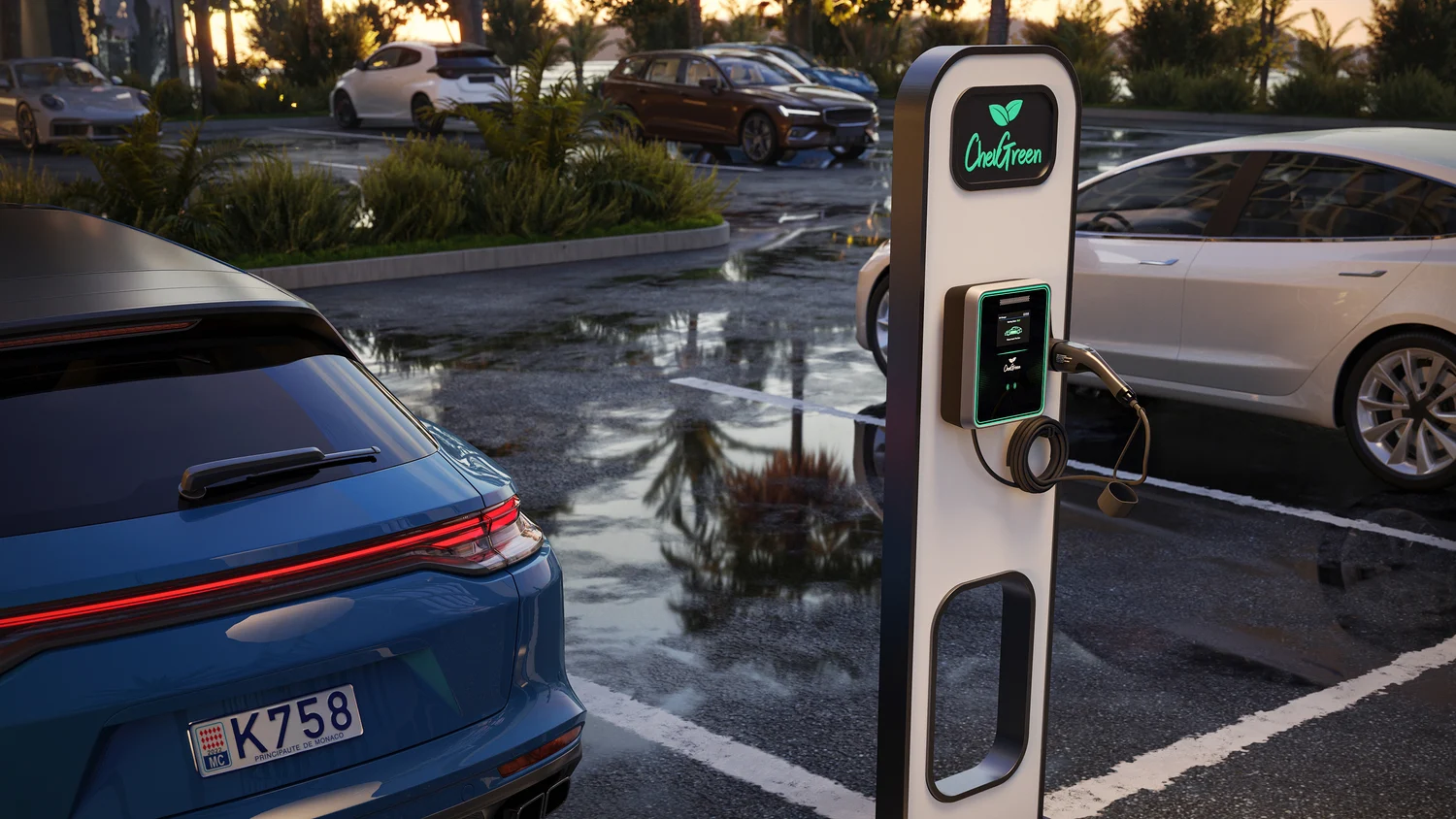 3D Visualization of EV Charging Stations