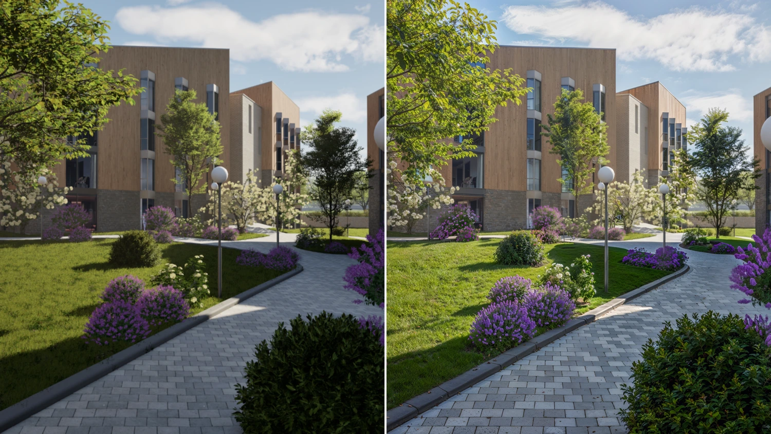 AI rendering enhancer for Visualization of a Student Campus Area
