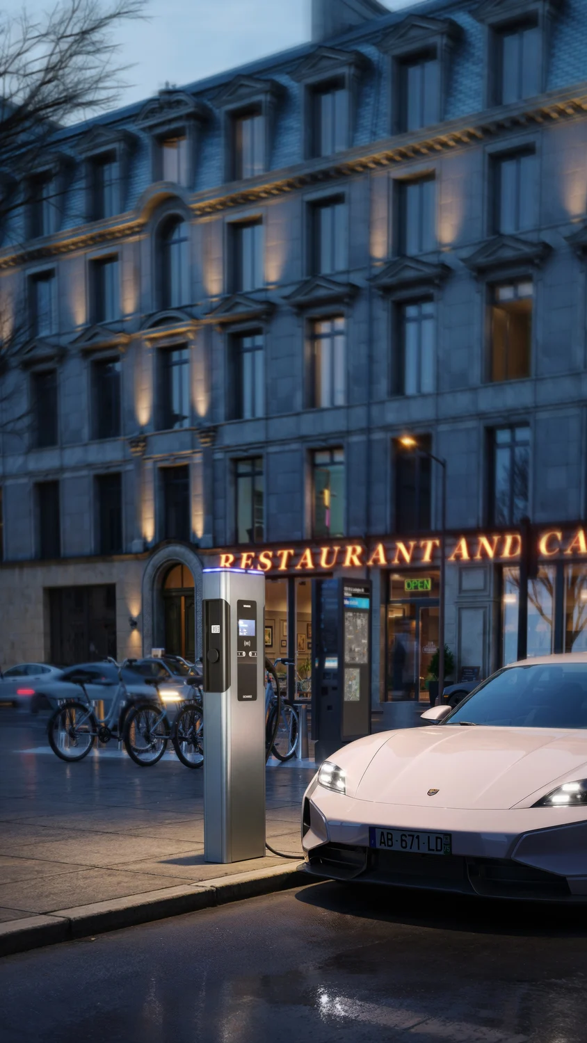 EV charging station 3D render