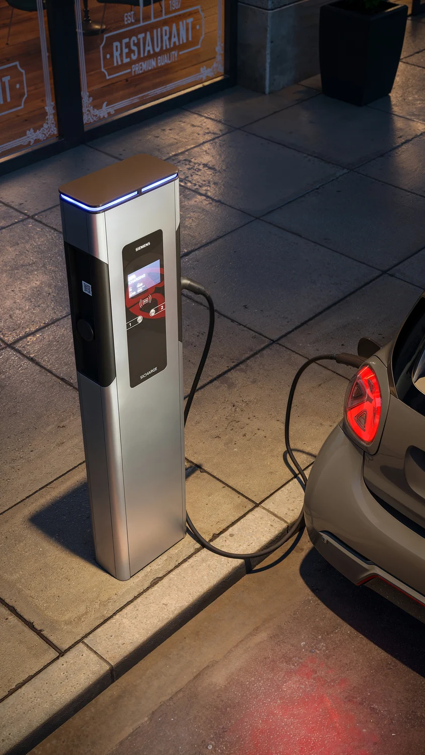 Photorealistic EV charger render