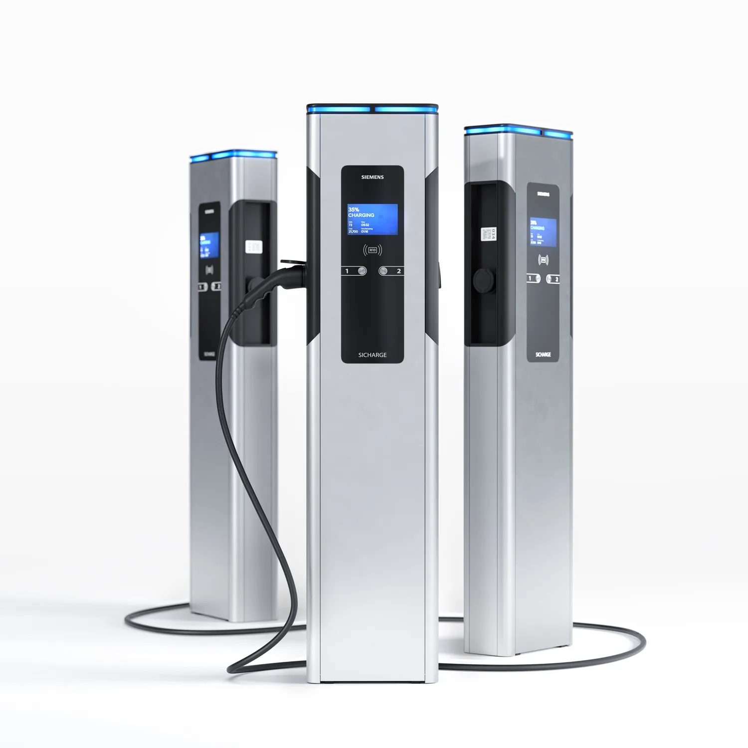 Realistic charging station visualization