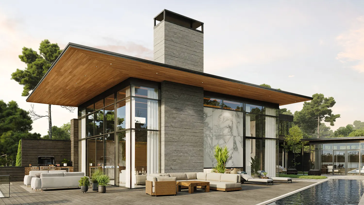 3D Exterior Renderings & Animation for a Riverside Cottage
