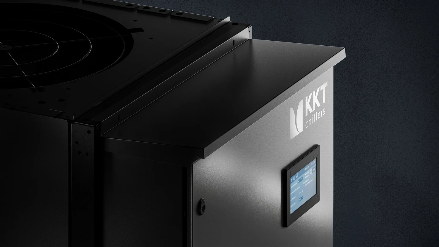 CGI visualization of an industrial cooling unit