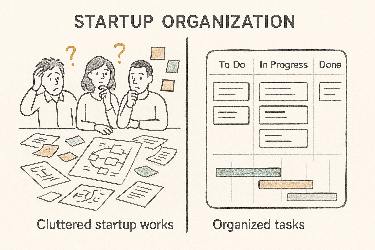 Infographic about project management software for startups