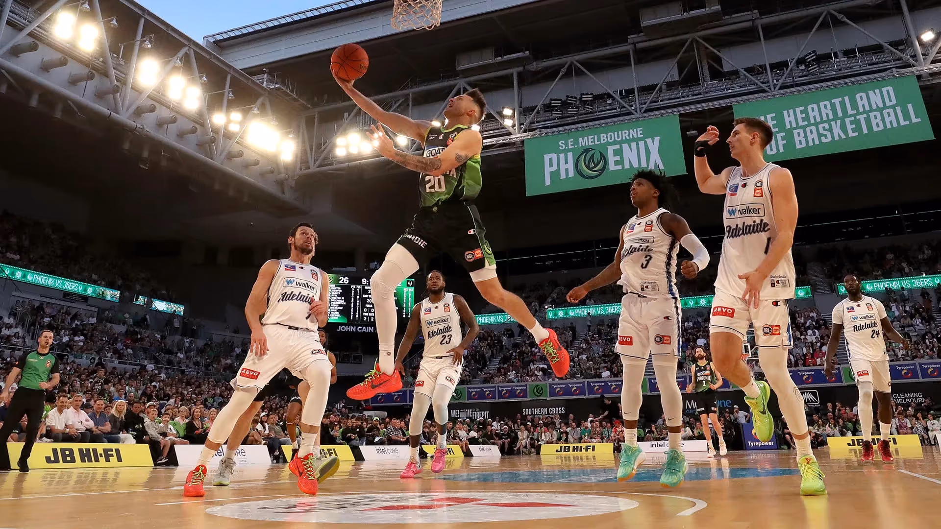 Phoenix hammer Sixers with roof open