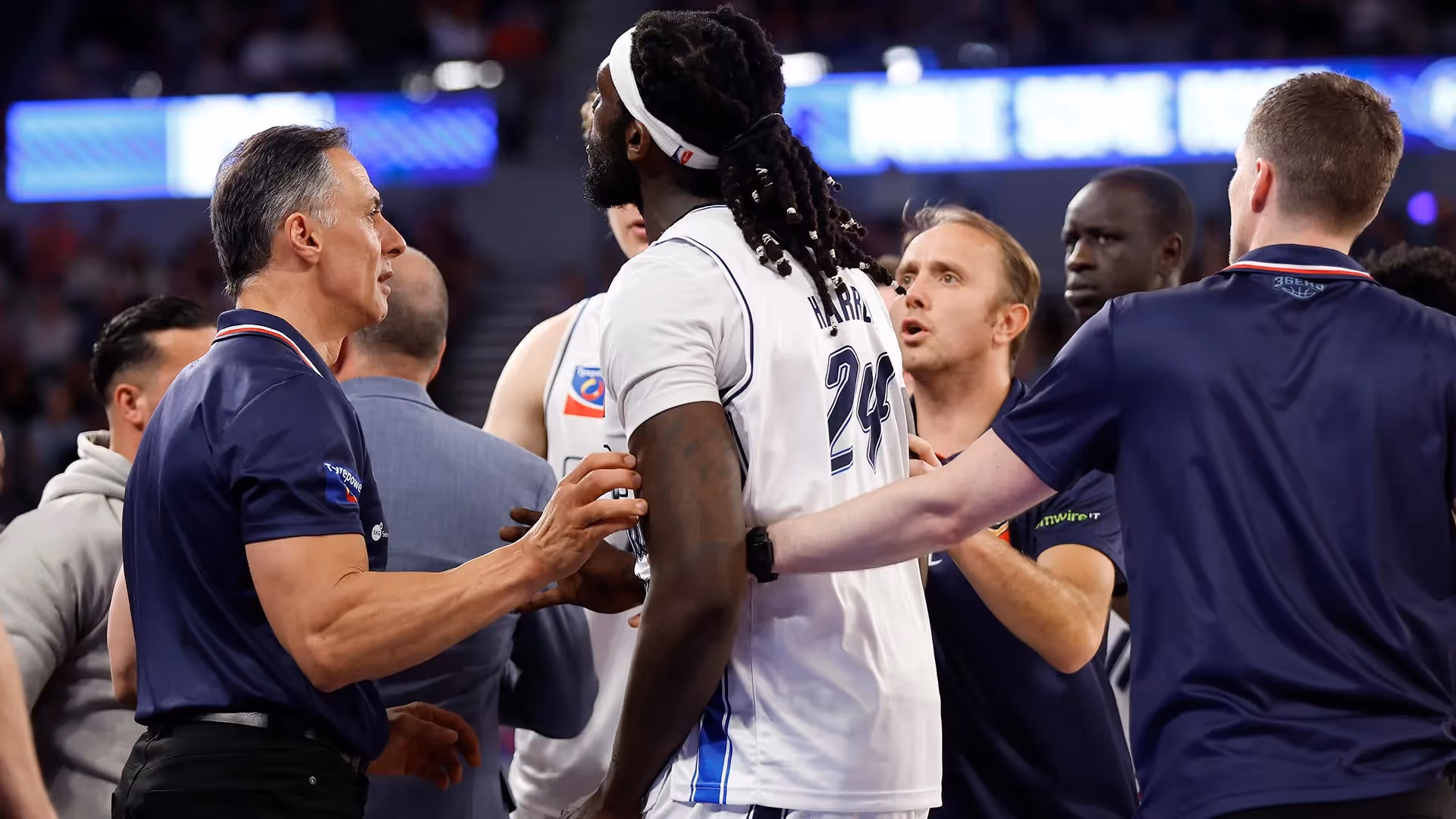 Harrell comments on suspension