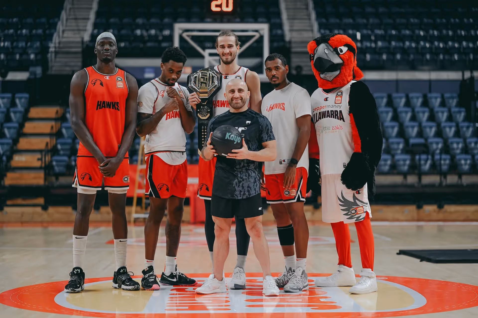 Hawks spar with UFC Champ