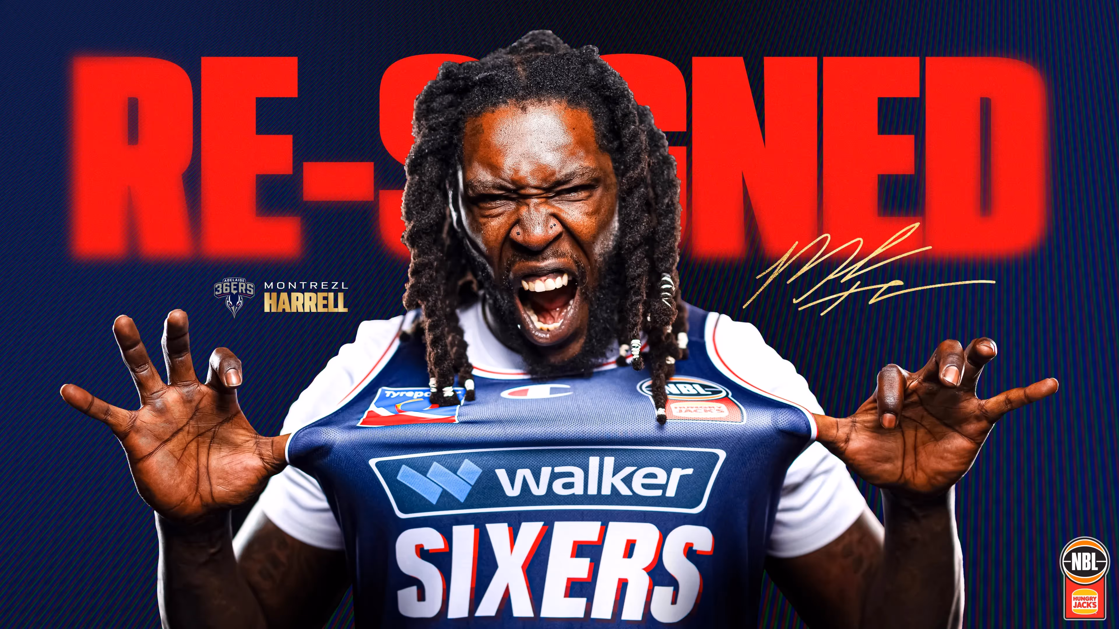 The return of the Monsta: Adelaide re-signs Harrell