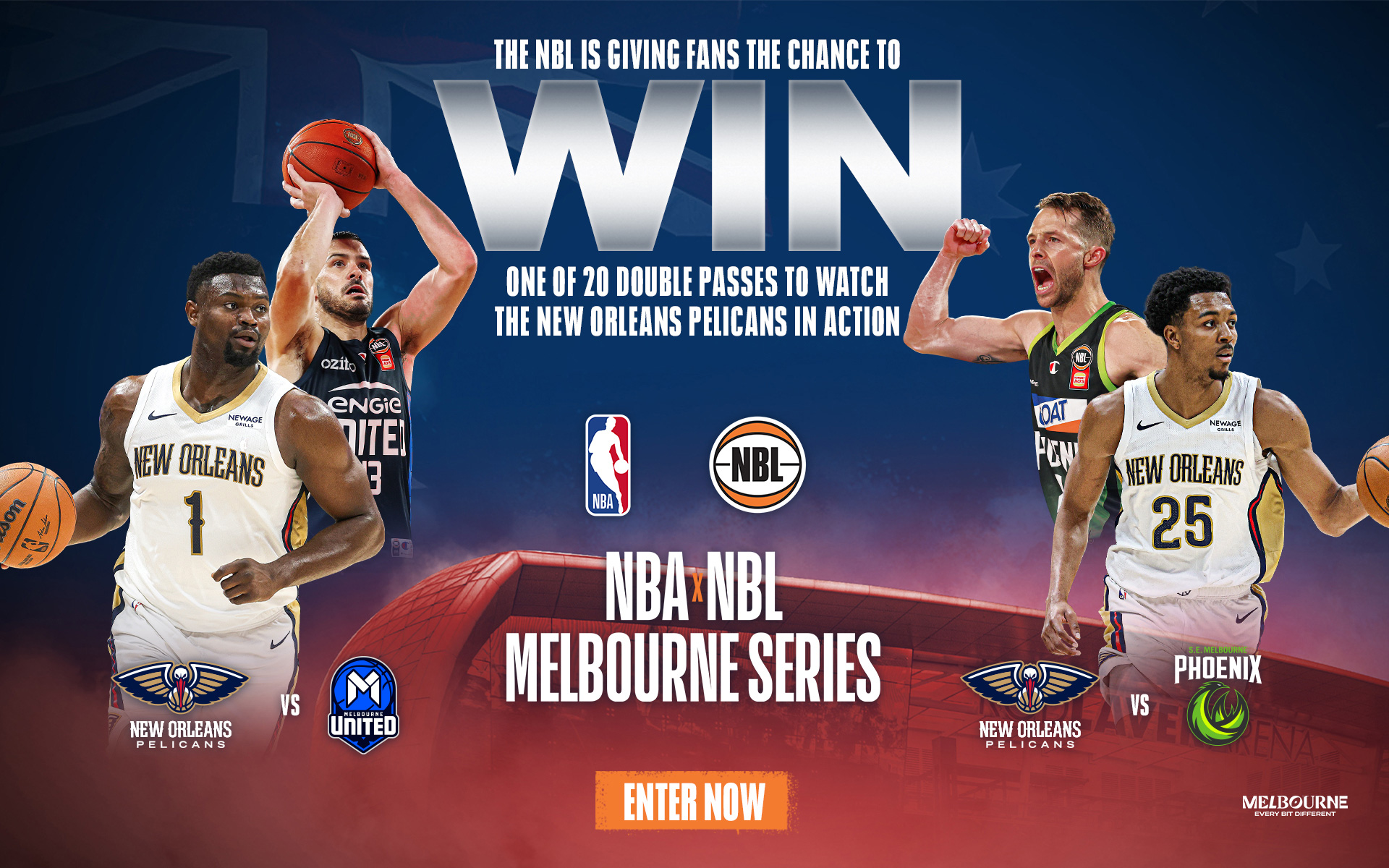 Win tickets to the New Orleans Pelicans' NBLxNBA games