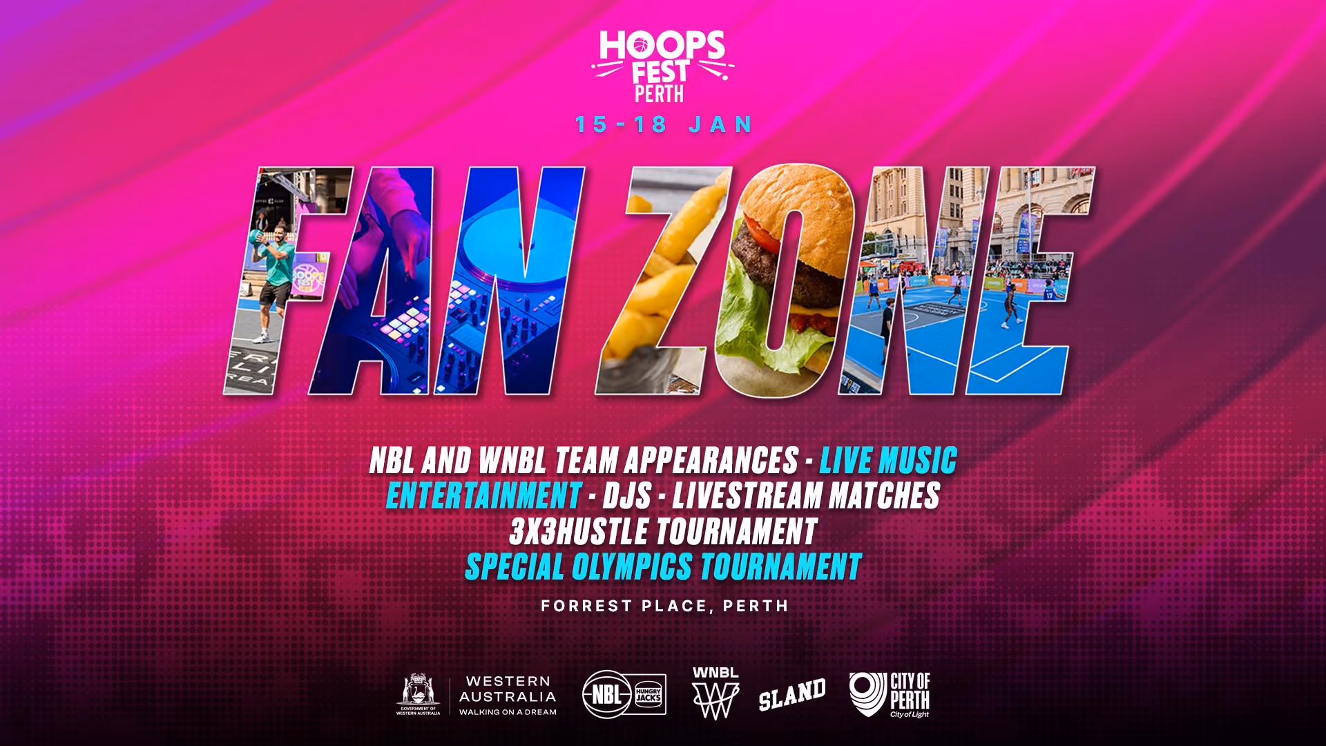 What’s happening at the HoopsFest Perth Fan Zone?