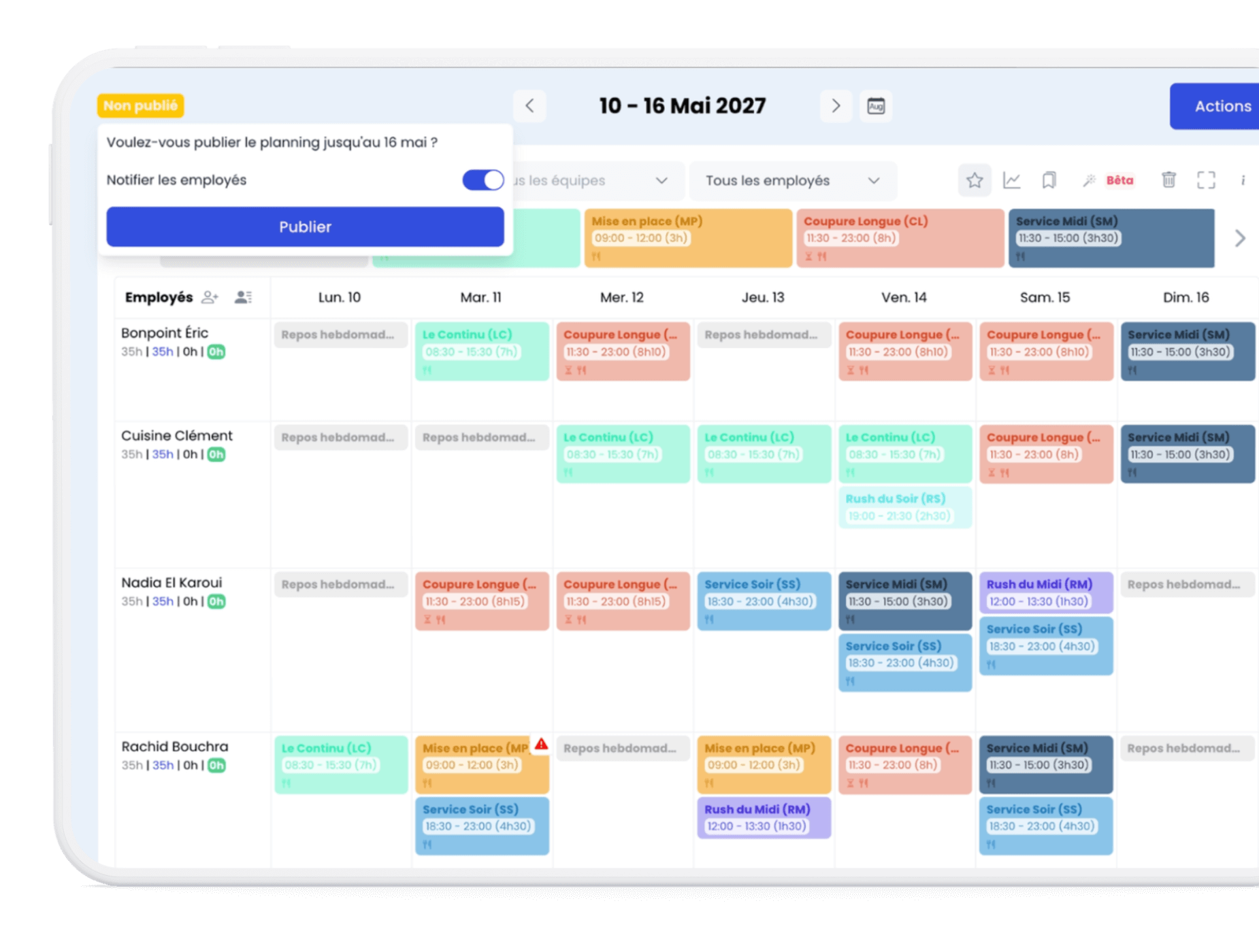 Komia - application de planning