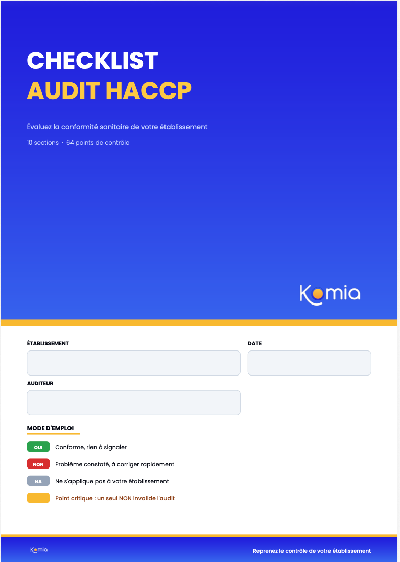 Checklist audit HACCP : évaluez la conformité sanitaire de votre établissement