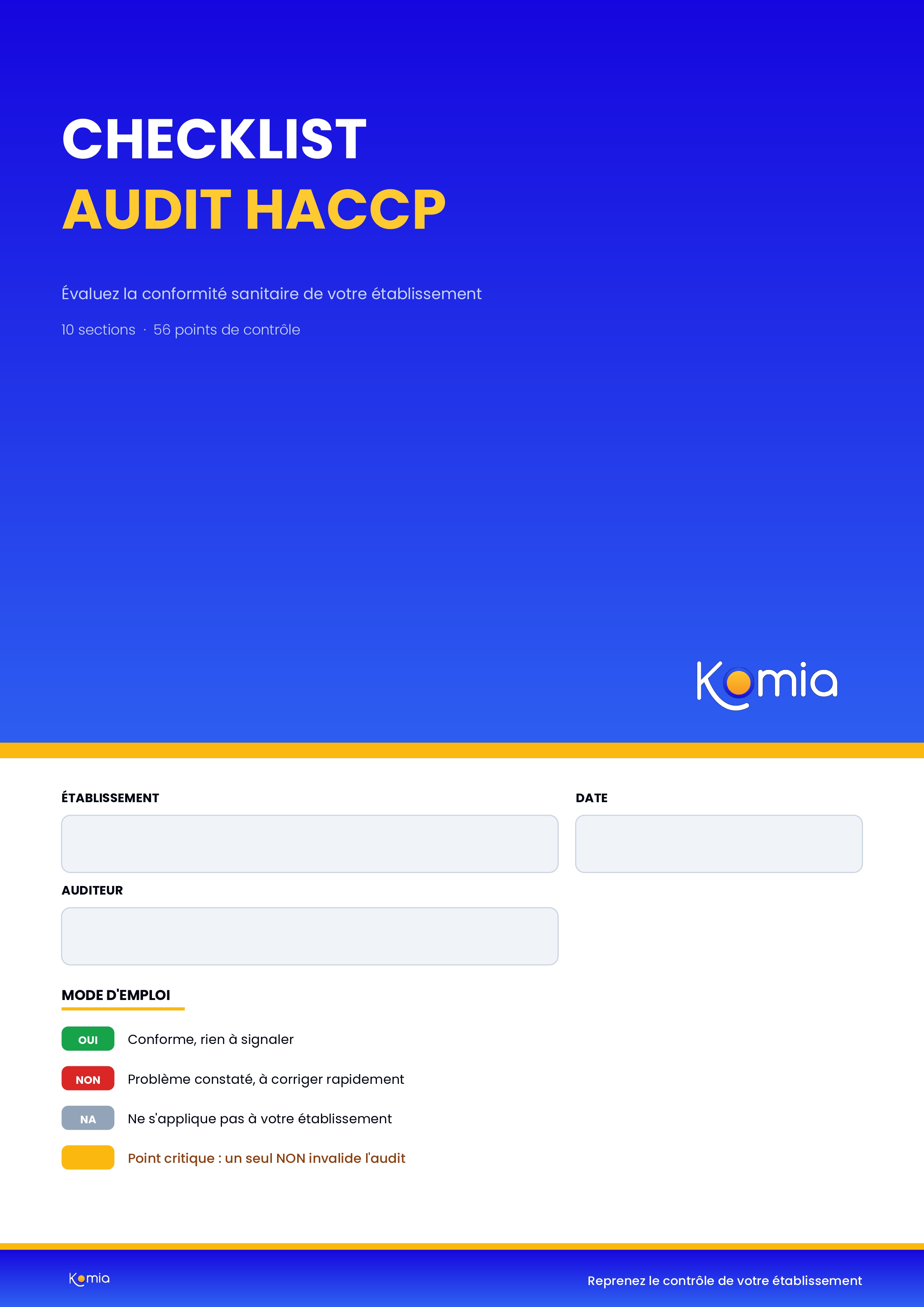 Checklist audit HACCP : évaluez la conformité sanitaire de votre établissement