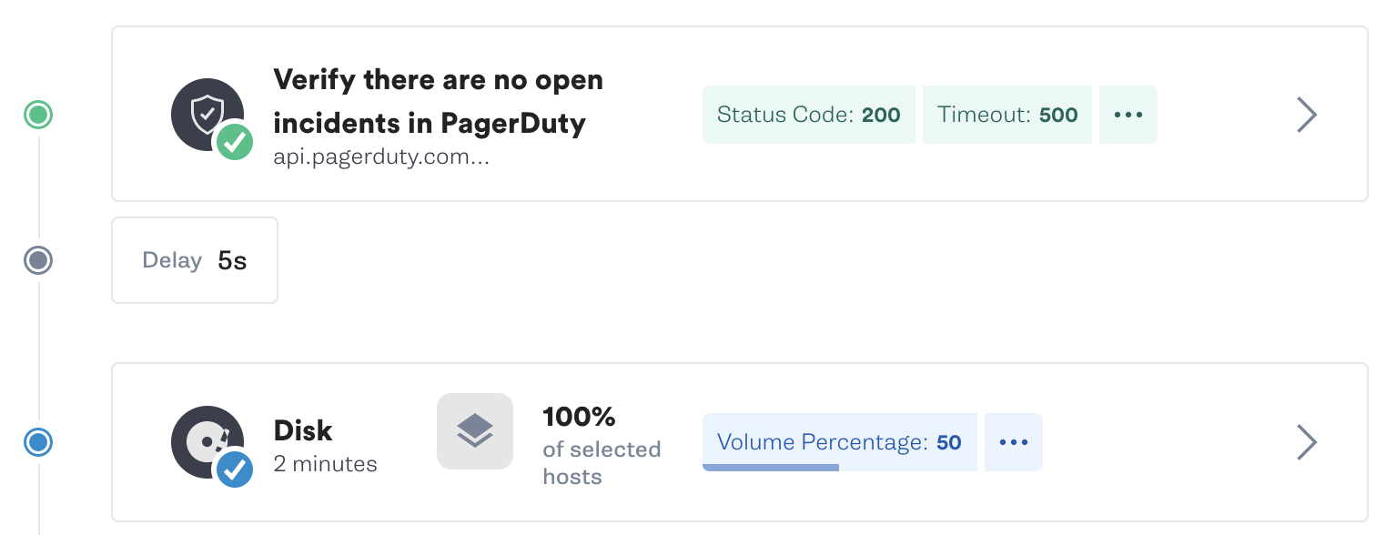 A successful Status Check in the Scenario overview