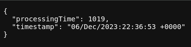 A screenshot of the Lambda function, only now it's showing over 1000ms for the processing time.