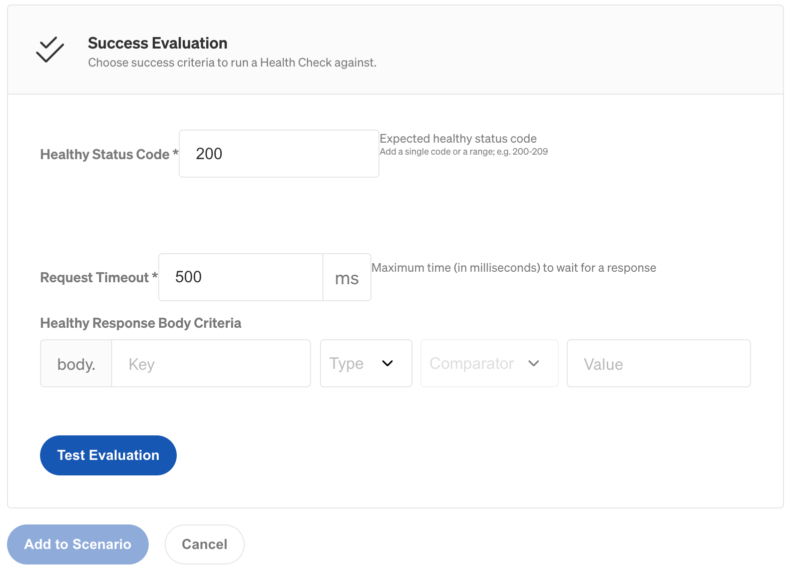 Health Check JSON Evaluation