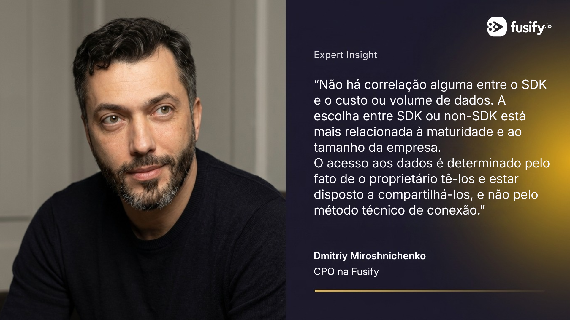 Por que um SDK não significa necessariamente mais dados