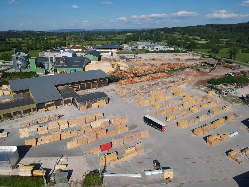 Salariés et locaux de Solibois : Scierie - Doubs