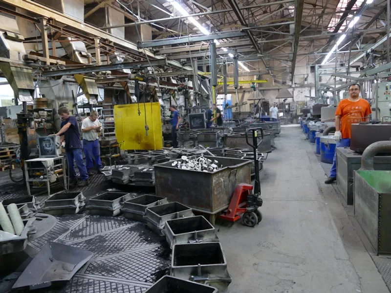 Équipes d'une entreprise de Fonderie à Guéret, Aubusson