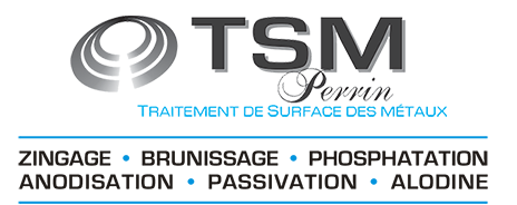 Logo TSM Perrin - Traitement de surface, Brunissage, Phosphatation, Zingage, Anodisation à Villefranche-sur-Saône (Rhône 69 - Auvergne-Rhône-Alpes) près de Lyon, Villefranche-sur-Saône