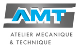 Logo AMT (Atelier Mécanique et Technique) - Usinage, Mécanique de précision, Injection plastique, Atelier d'usinage à Souleuvre en Bocage (Calvados 14 - Normandie) près de Caen, Bayeux, Lisieux, Vire