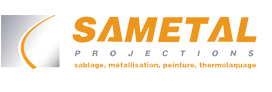 Logo Sametal - Sablage, Thermolaquage, Peinture industrielle, Microbillage à Ancenis (Loire-Atlantique 44 - Pays de la Loire) près de Nantes, Châteaubriant, Saint-Nazaire