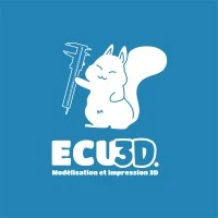 Logo Ecu3D - Impression 3D, Prototypage, Fabrication additive à Le Poinçonnet (Indre 36 - Centre-Val de Loire) près de Châteauroux, Le Blanc, La Châtre, Issoudun